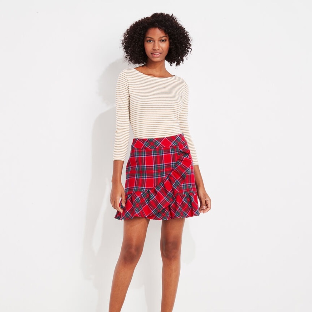 Vineyard Vines Nantucket Tartan Ruffle Skirt xs
